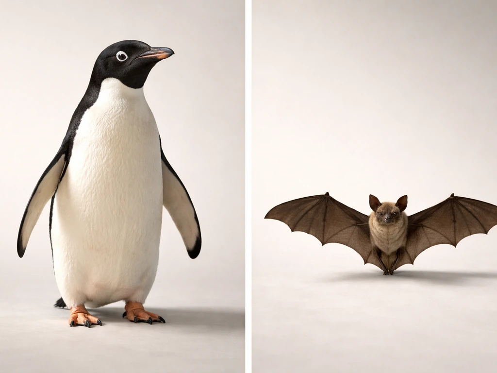 Two similar-looking animals side-by-side on a simple background, illustrating common look-alike confusion.